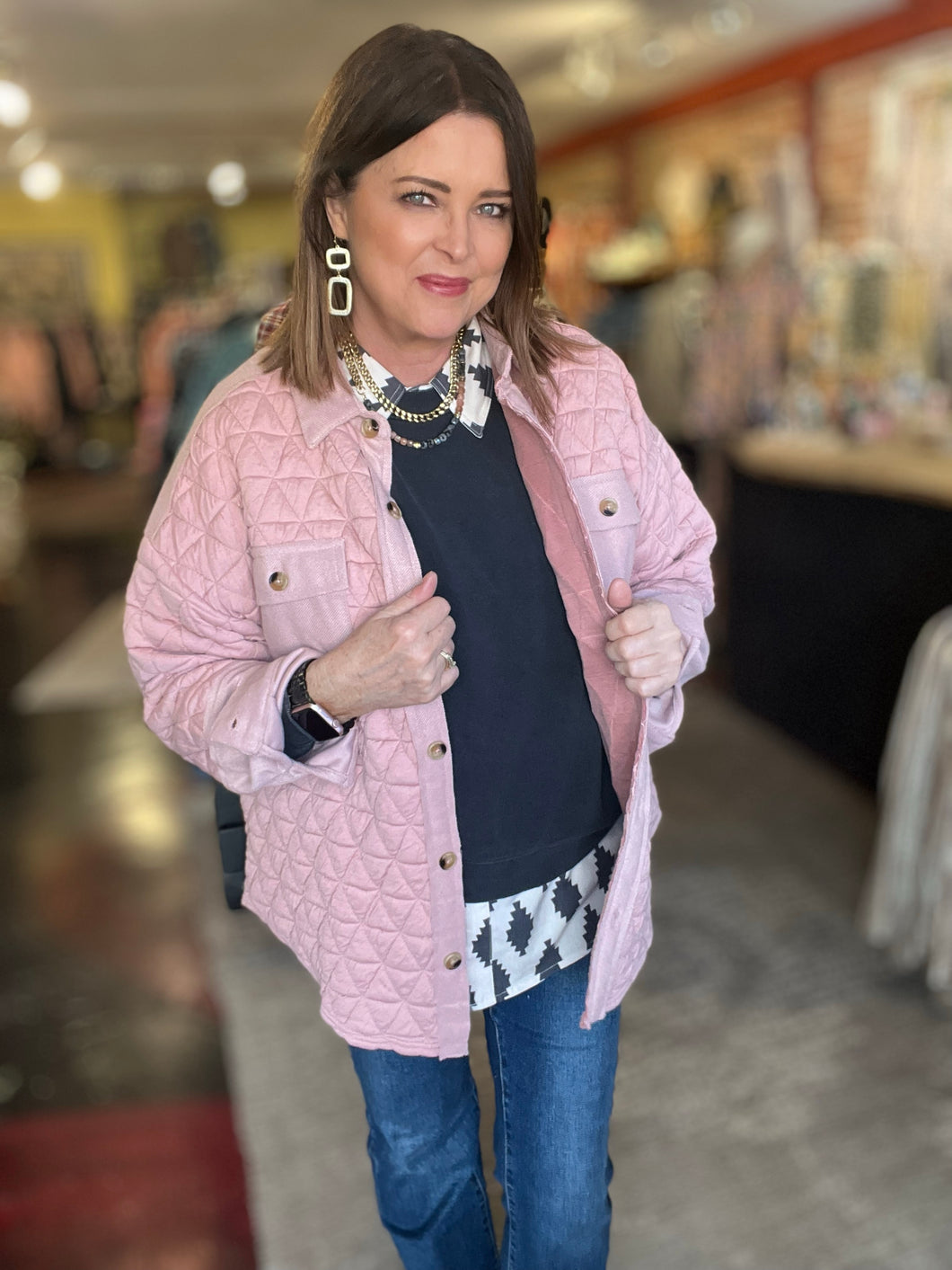 PINK QUILTED JACKET