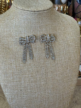 Load image into Gallery viewer, RHINESTONE BOW EARRINGS
